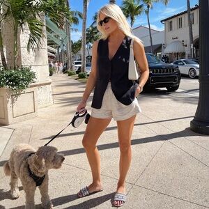 Reformation Casey Vest in Black